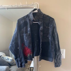 Zara Trafaluc Denimwear Black Denim Jean Jacket